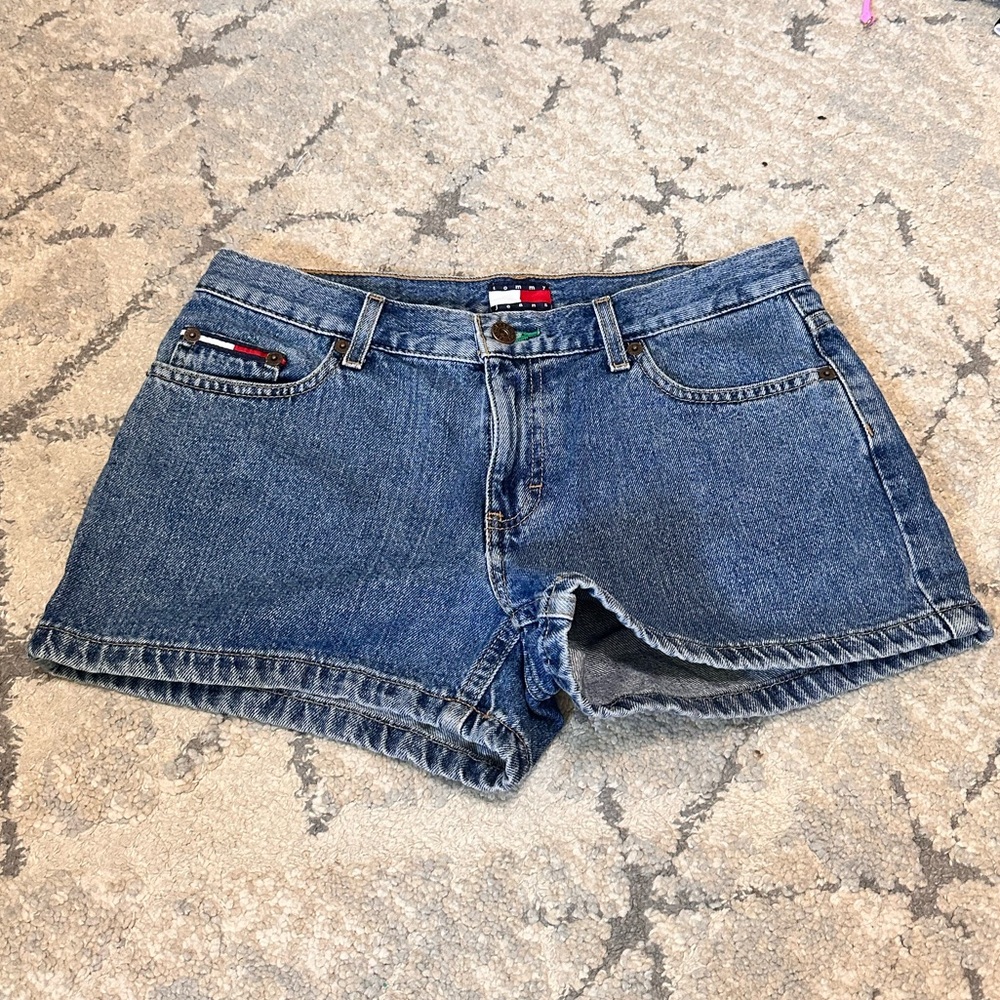Tommy Hilfiger Dark Blue Denim Cutoff Jean Shorts